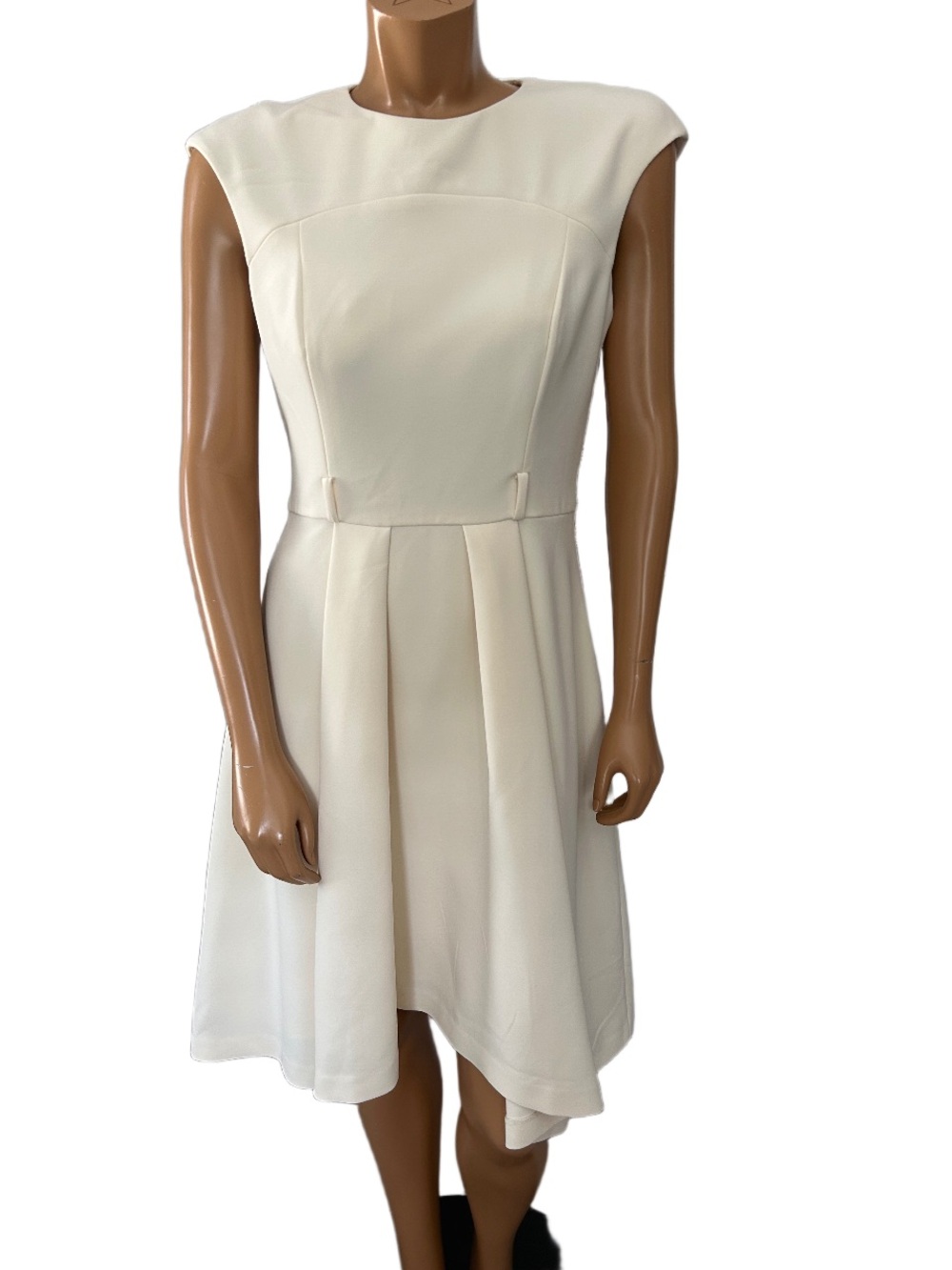 Ted Baker Emieele Cream Sleeveless Midi Fit-and-Flare Dress